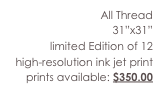 All Thread
31”x31”...